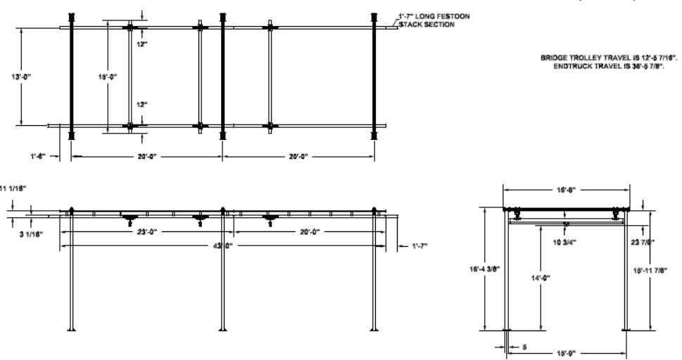 Gorbel Workstation Bridge Crane, Machine ID: 5977